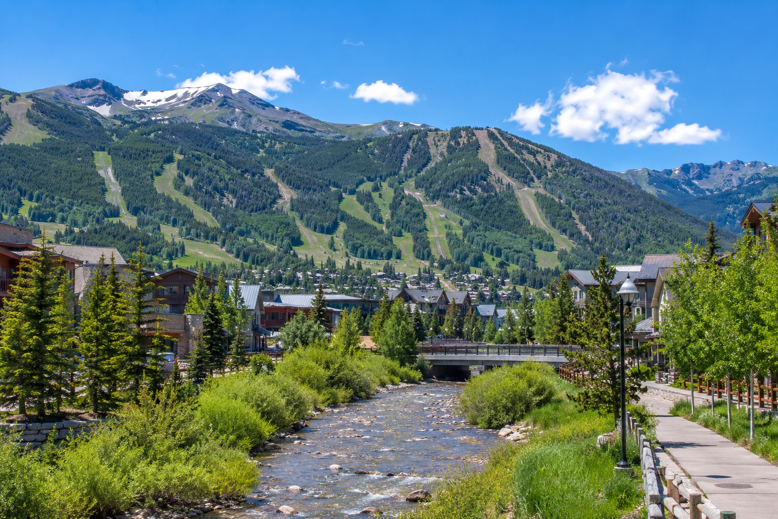 Summer mountain views in Breckenridge, Colorado near homes and mountain properties