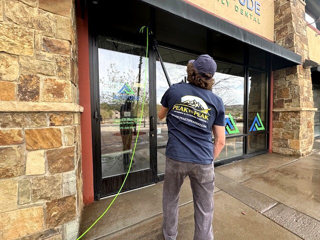 Commercial storefront windows cleaned for local business in Eagle County Commercial storefront windows cleaned for local business in Eagle County